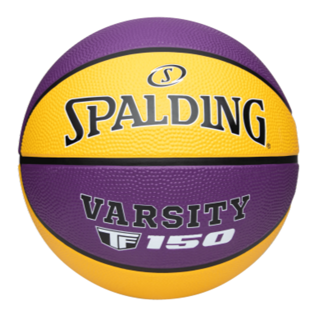 Spalding TF-150 Varsity Purple/Yellow Outdoor Basketball - Size 5