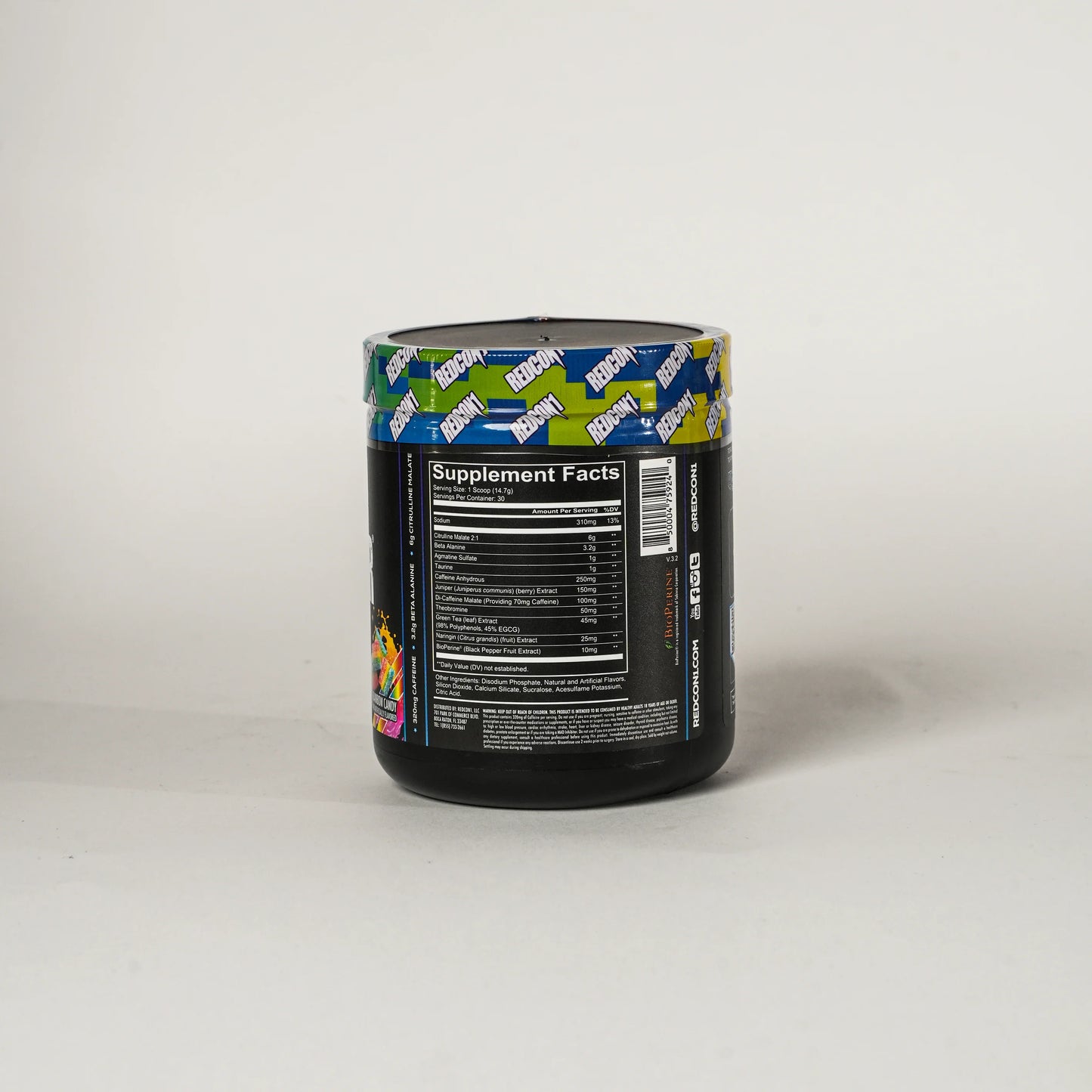 Redcon1 Total War Explosive Pre-Workout (Rainbow Candy, 30 Servings)