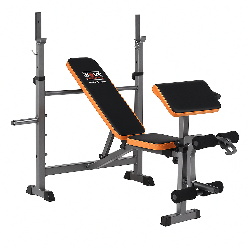 Foldable Weight Lifting Bench With Arm Curl