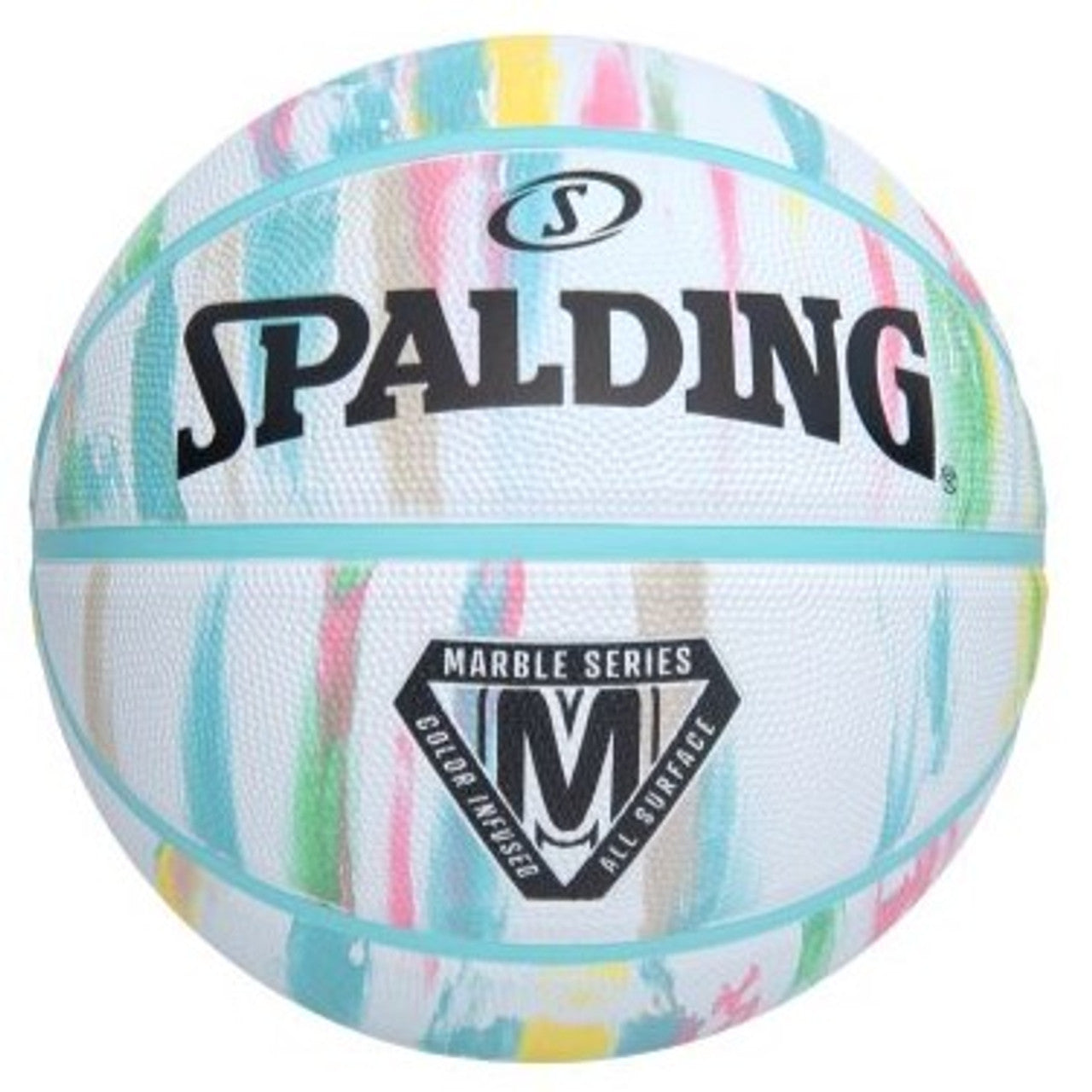 Spalding Marble Series White Pastel Outdoor Basketball - Size 6