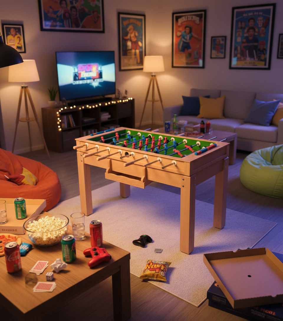 Wood Soccer Table Lebanese (Baby Foot)