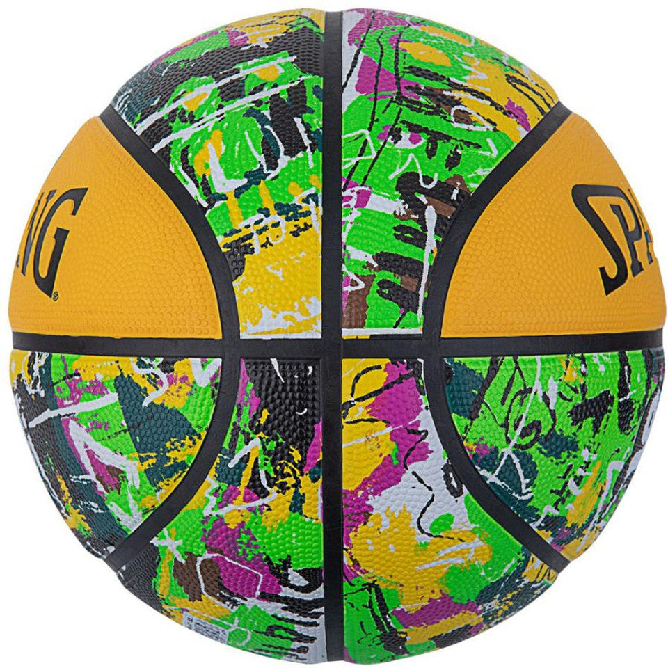 Spalding Graffiti Series Green/Yellow/Multicolor Outdoor Basketball - Size 5