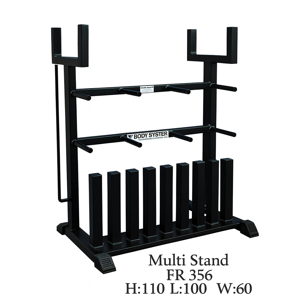 Multi Stand Barbell & Plate Storage Rack