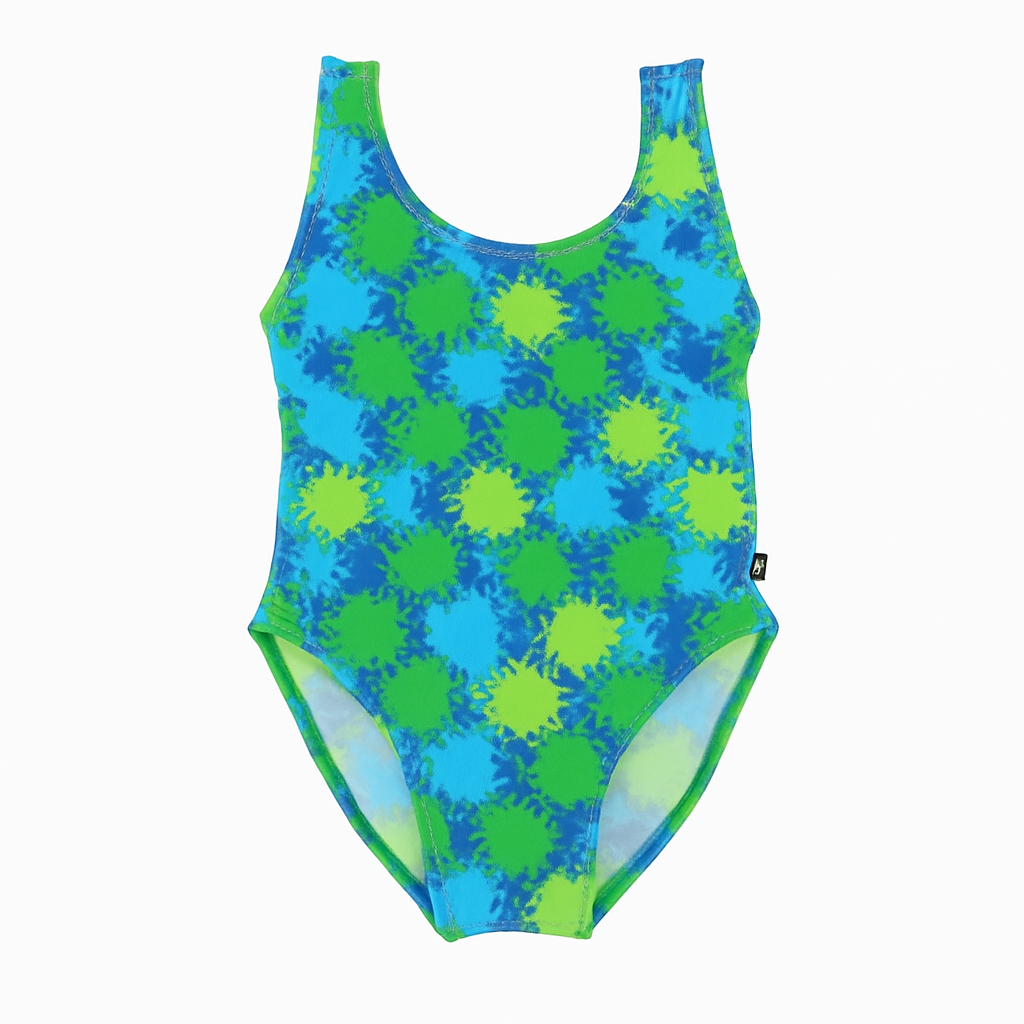 Swimsuit (Maillot) One-Piece - Paint Blue