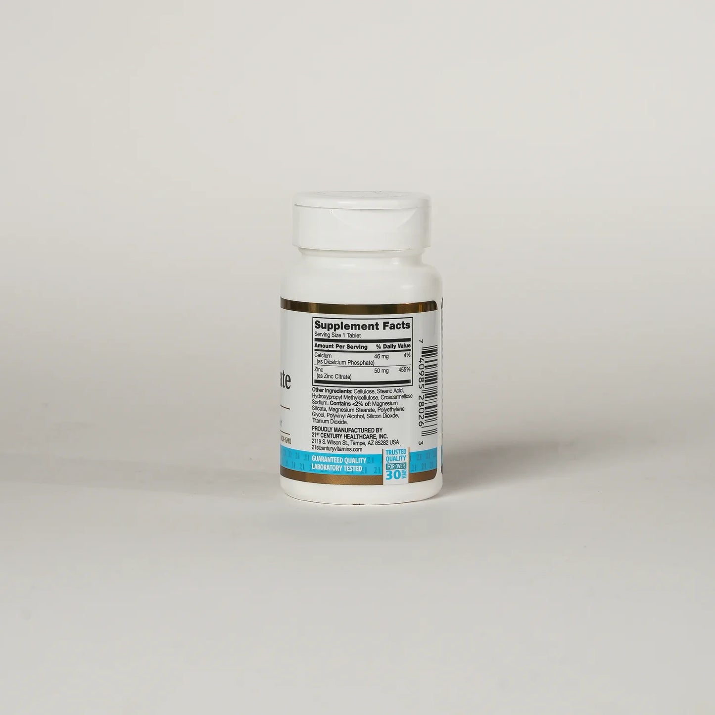 21st Century Zinc Citrate 50mg – 60 Tablets