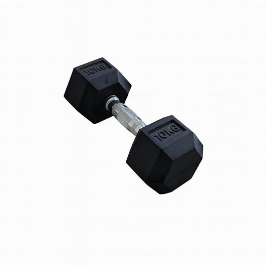 1 Piece Hex Rubber Coated Dumbbell