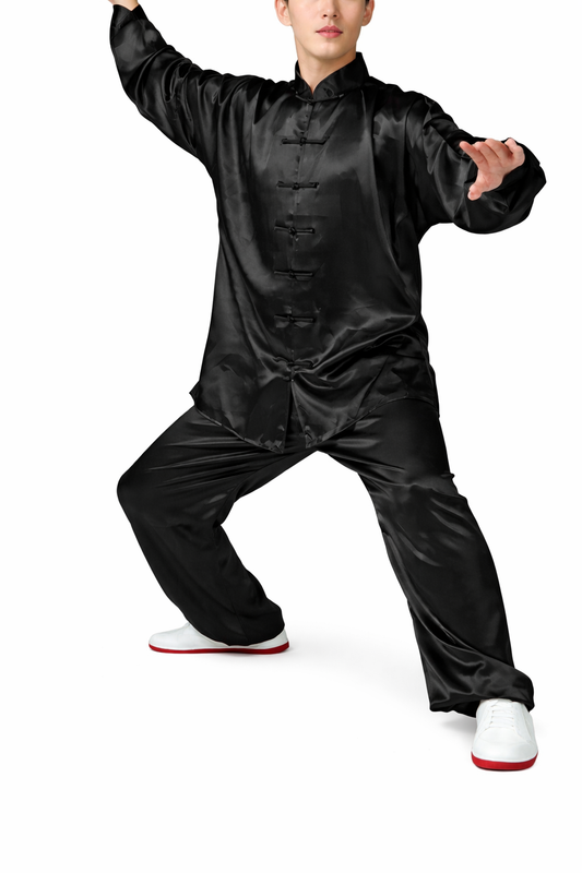 Adidas Kung Fu Black Satin Uniform
