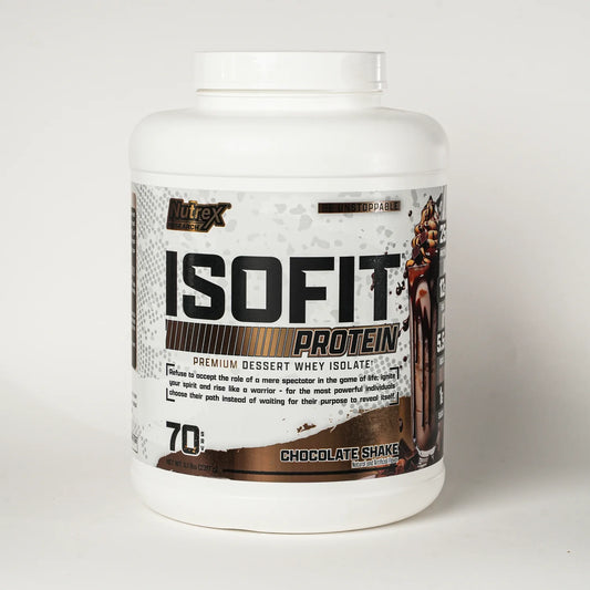 Nutrex IsoFit Protein – 100% Whey Isolate (Chocolate, 25g Protein per Serving)