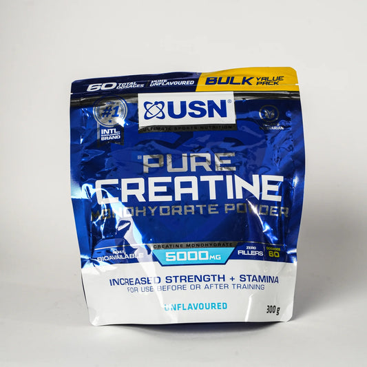 USN Pure Creatine Monohydrate – 300g (60 Servings, Unflavoured)