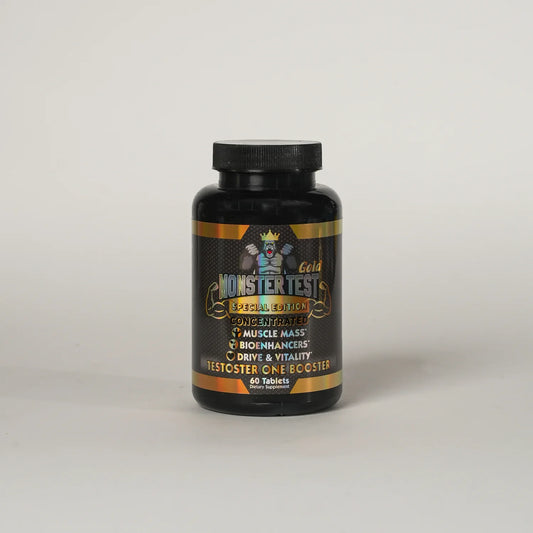 Monster Test Gold – Testosterone Booster for Strength, Energy & Vitality (60 Tablets)