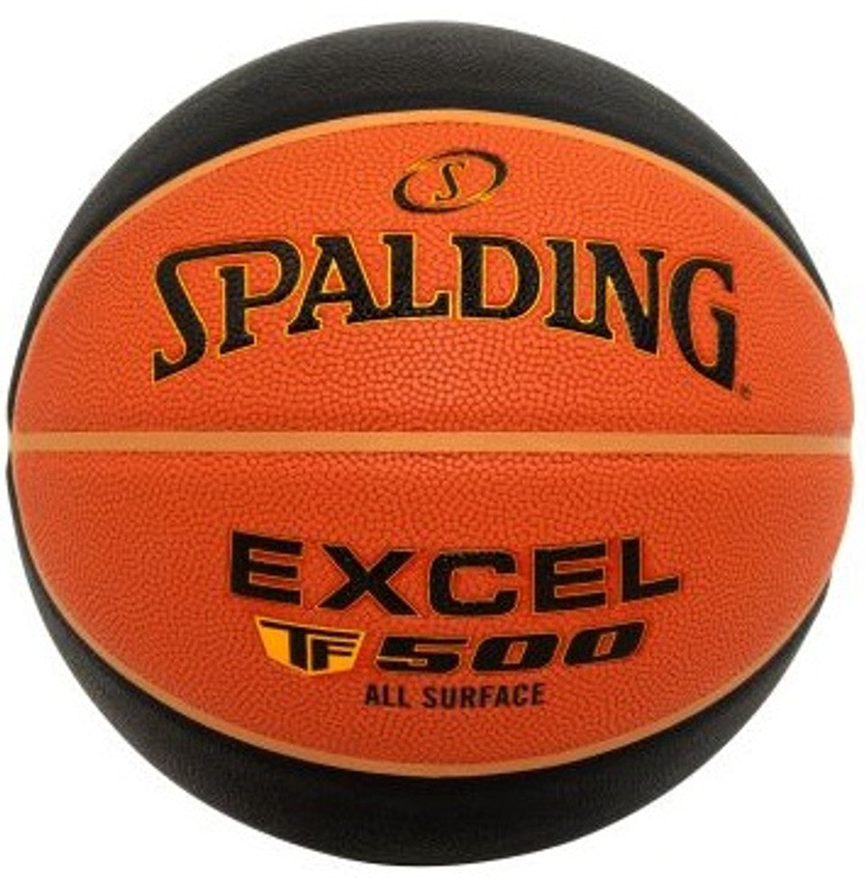 Spalding TF-500 Excel Black/Orange All Surface Indoor Outdoor Basketball - Size 7