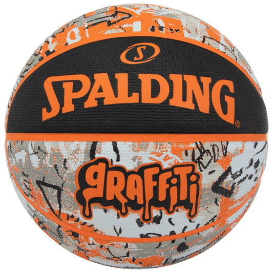 Spalding Graffiti Series Black/Orange Outdoor Basketball - Size 5