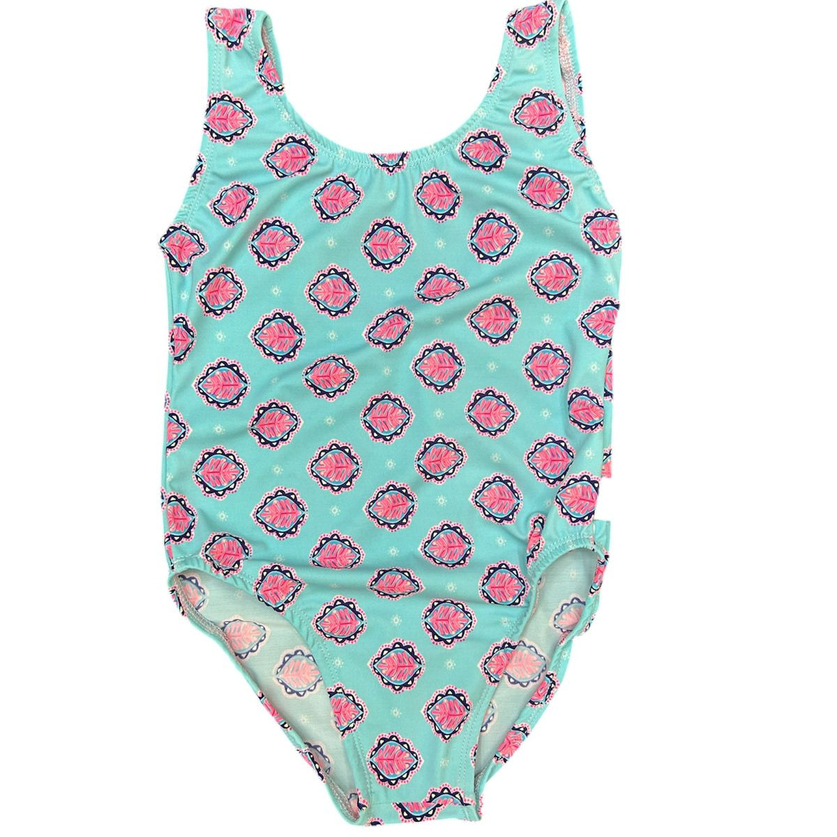 Swimsuit (Maillot) One-Piece - Medallion Blue