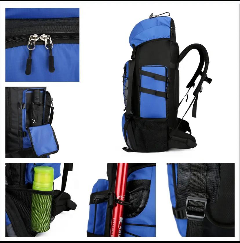 Rightleft Hiking Backpack Blue/Black 90L