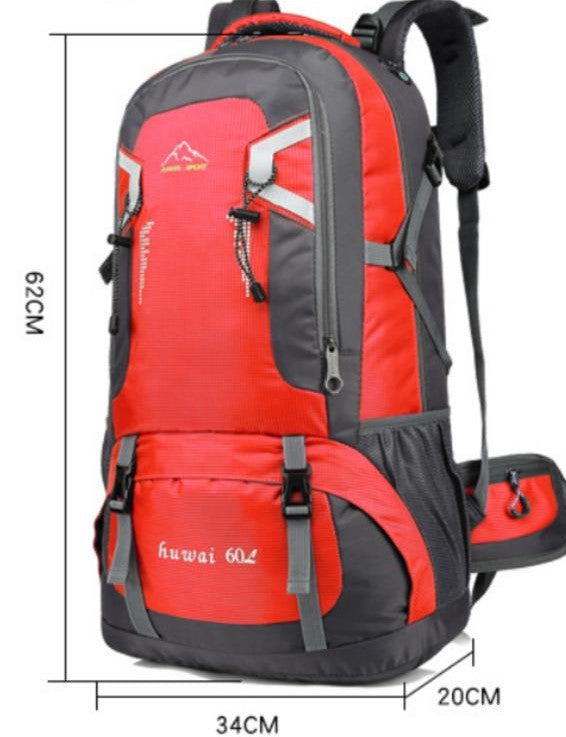 Rightleft Hiking Backpack Red/Grey 60L