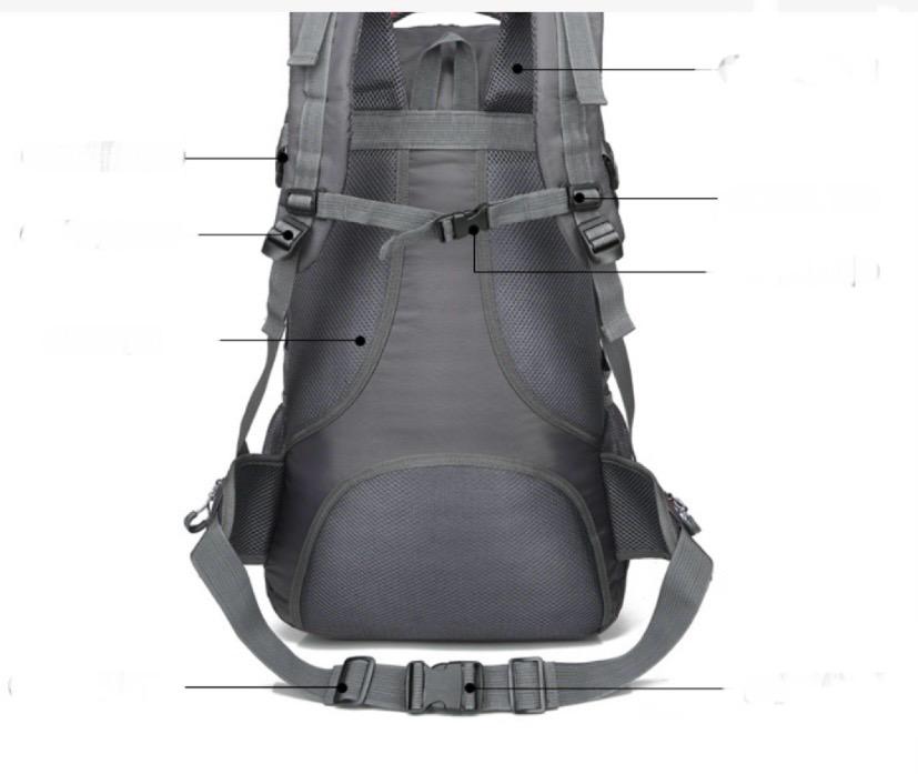 Rightleft Hiking Backpack Black/Grey 60L