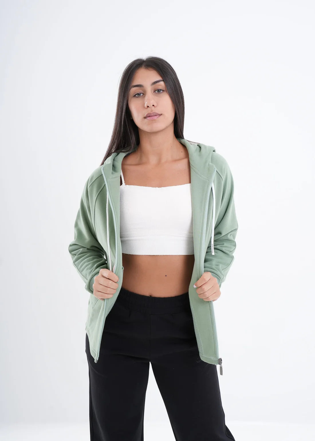 VNML Zip Through Hoodie - Mint Green