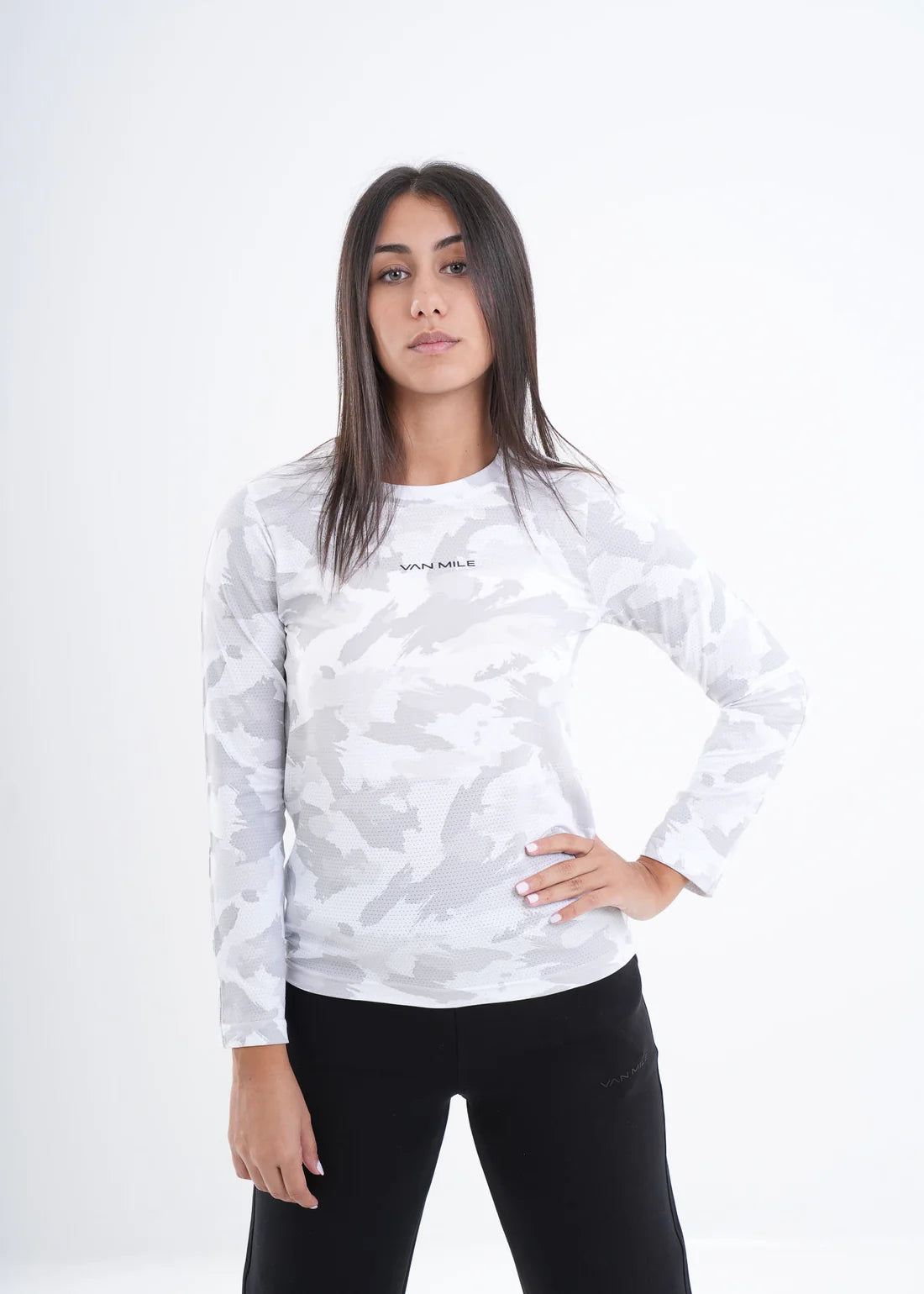 VNML Long Sleeve QuickDry Print Tshirt - White