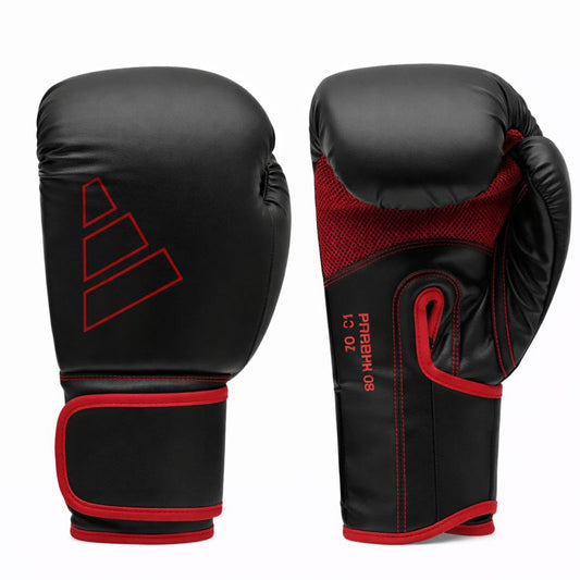 Adidas Hybrid 80 Boxing Gloves Black Red | 10oz & 12oz Training Gloves
