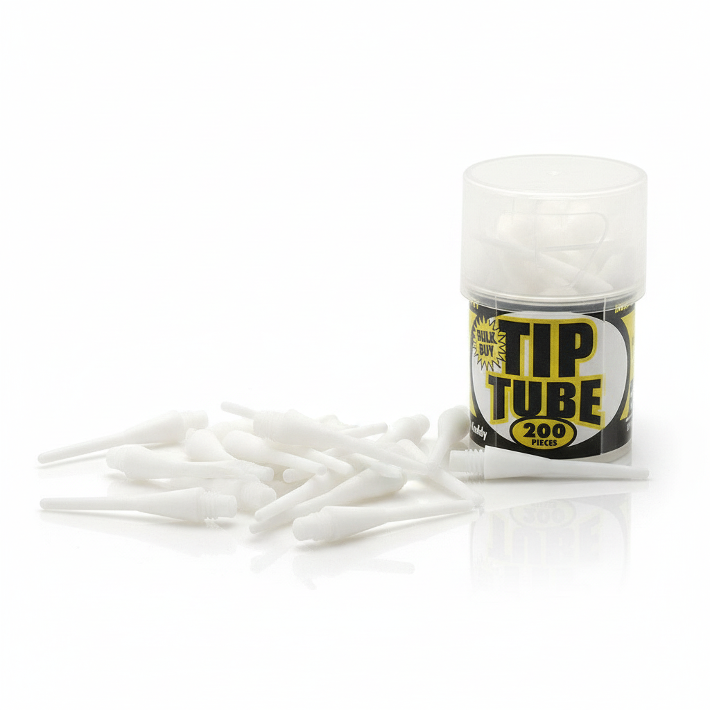 Dart tips scattered with tube