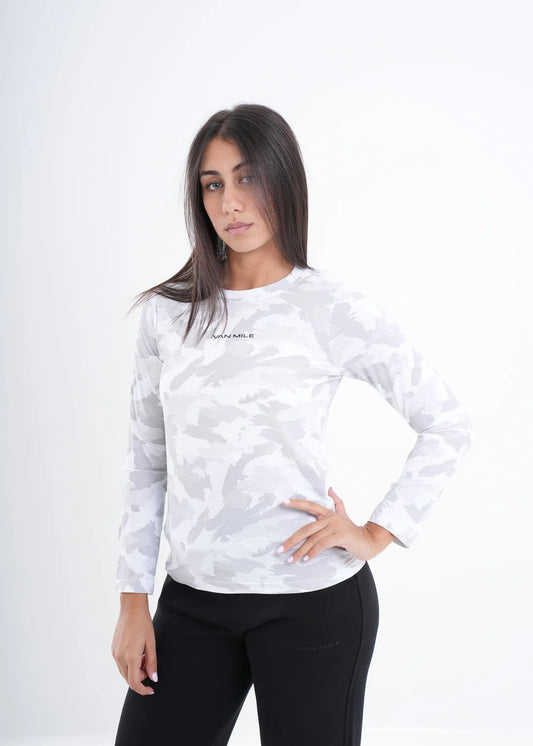 VNML Long Sleeve QuickDry Print Tshirt - White