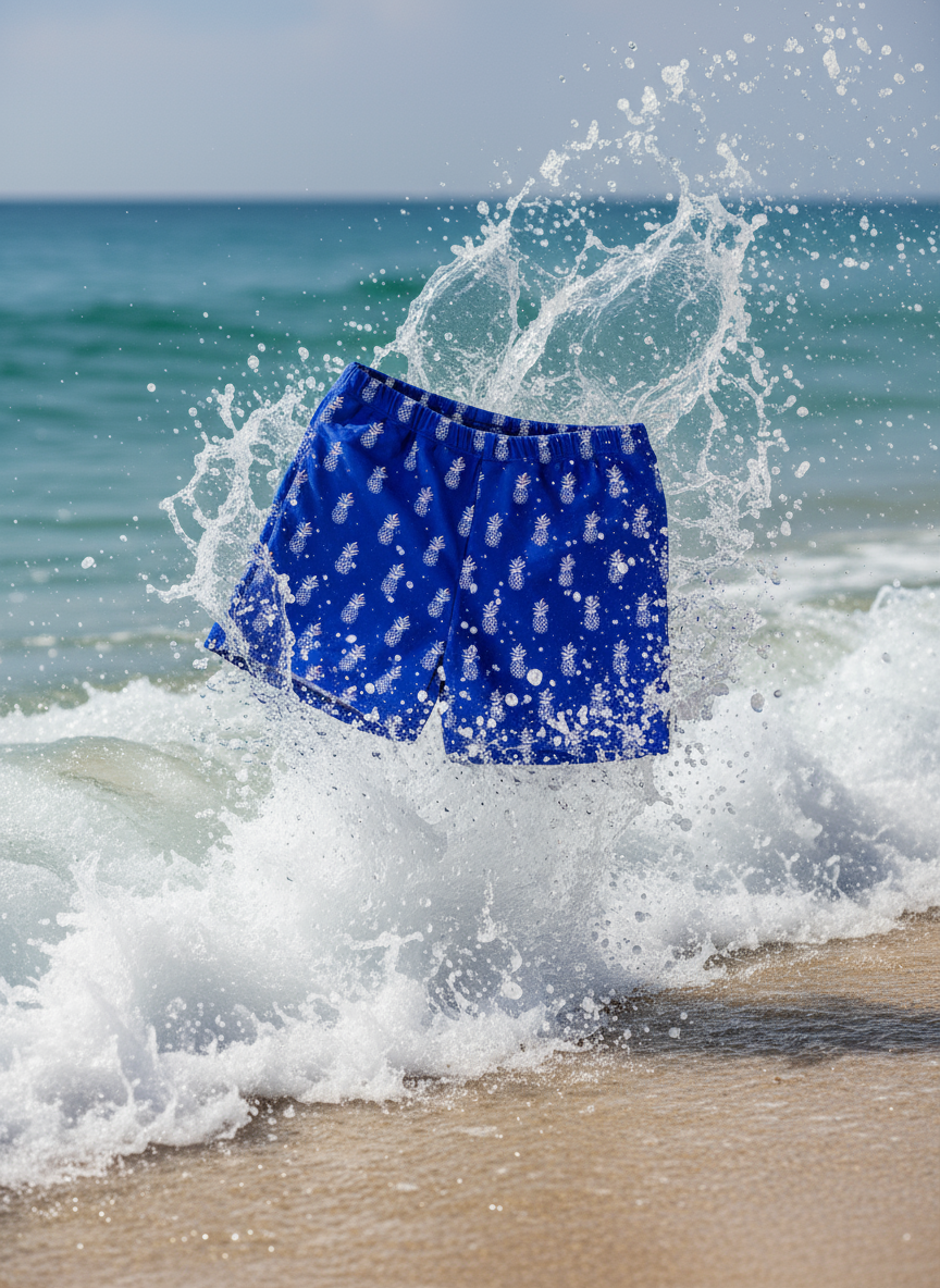 Boys swim short Pineapple Blue