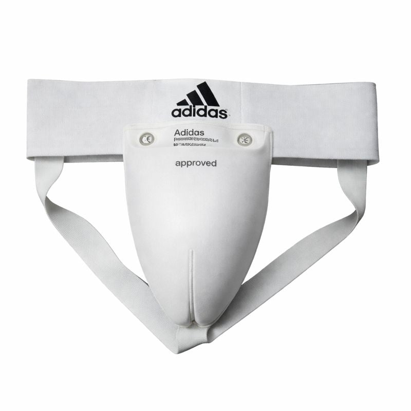 Adidas WKF Approved Groin Guard Climacool White | Karate Protection