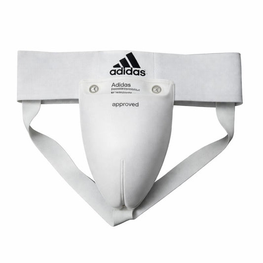 Adidas WKF Approved Groin Guard Climacool White | Karate Protection
