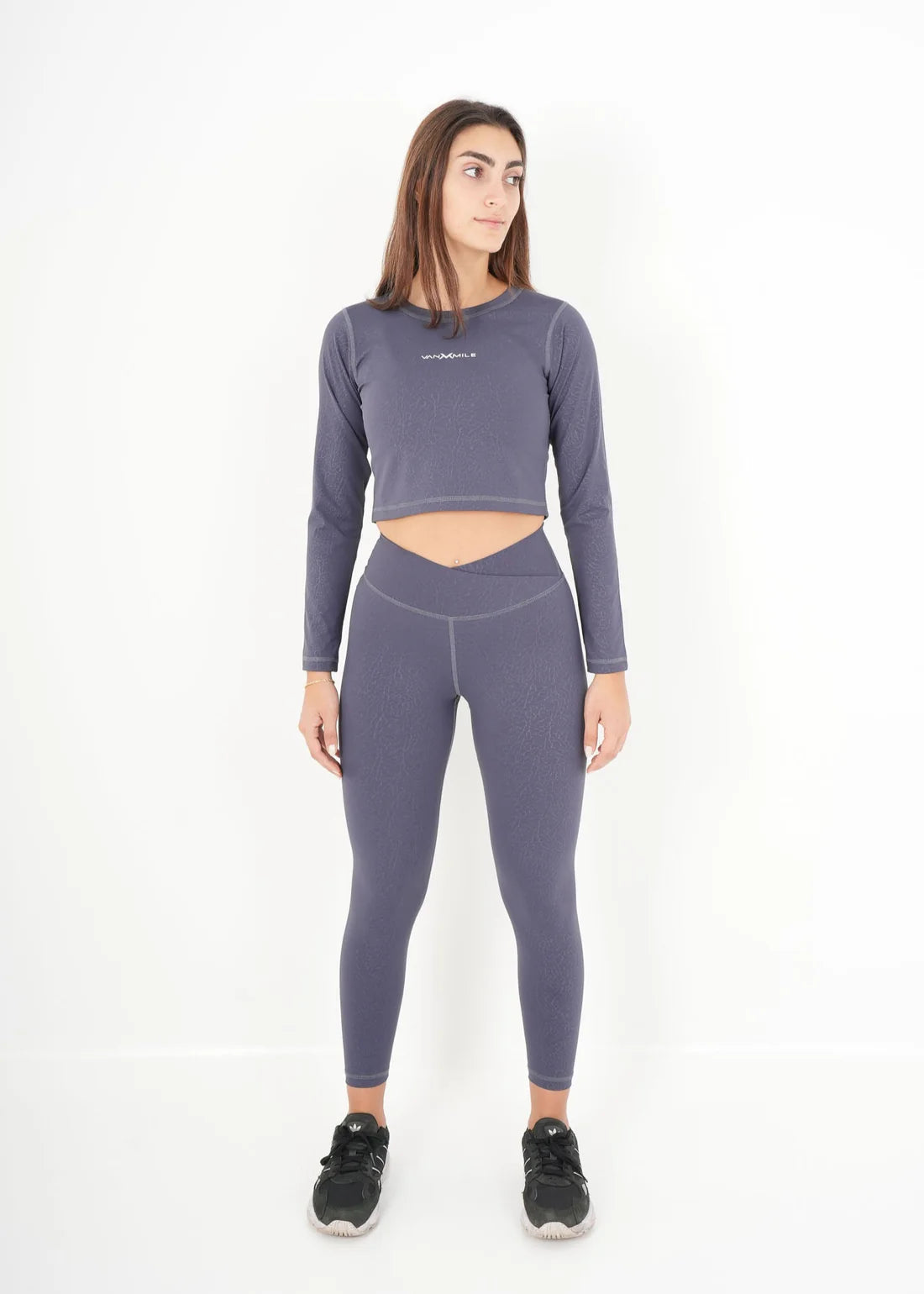 ACTV™ 2 Pcs Cropped Set - Slate Grey