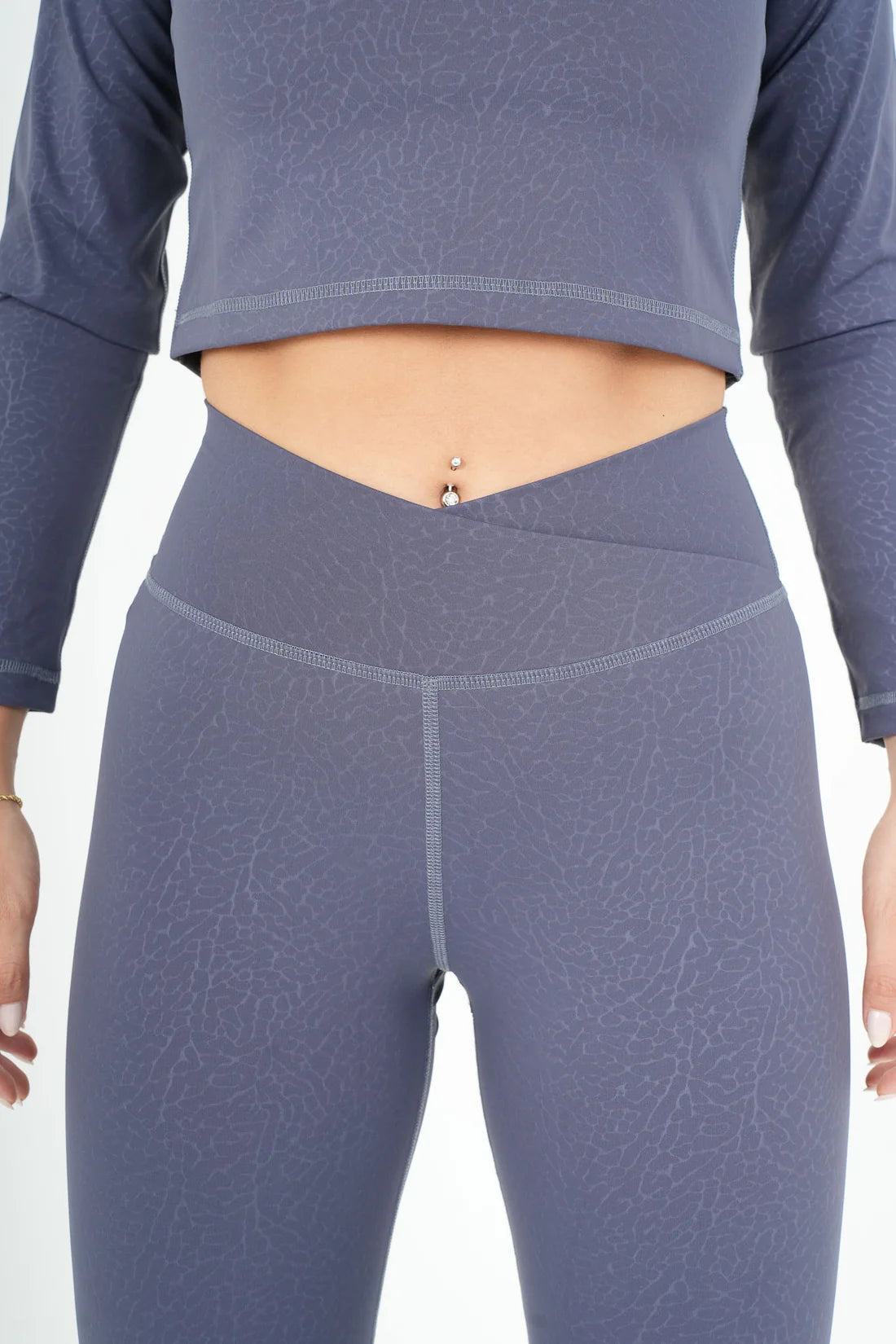 ACTV™ 2 Pcs Cropped Set - Slate Grey