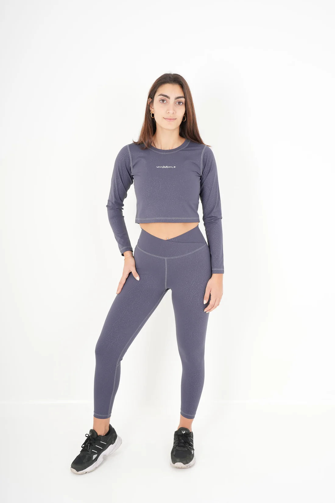 ACTV™ 2 Pcs Cropped Set - Slate Grey