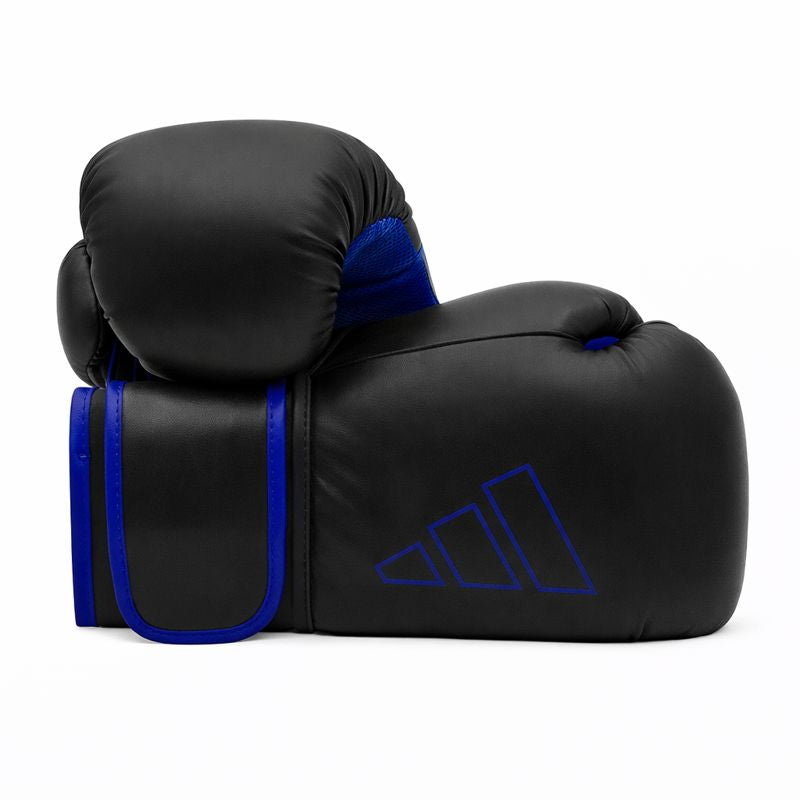 Adidas Hybrid 80 Boxing Gloves Black Blue | 12oz Training Gloves