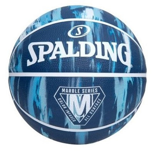 Spalding Marble Series Navy/Light Blue Outdoor Basketball - Size 5