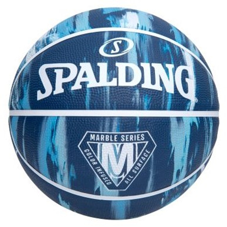 Spalding Marble Series Navy/Light Blue Outdoor Basketball - Size 7