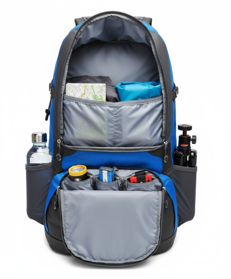 Open compartments detail