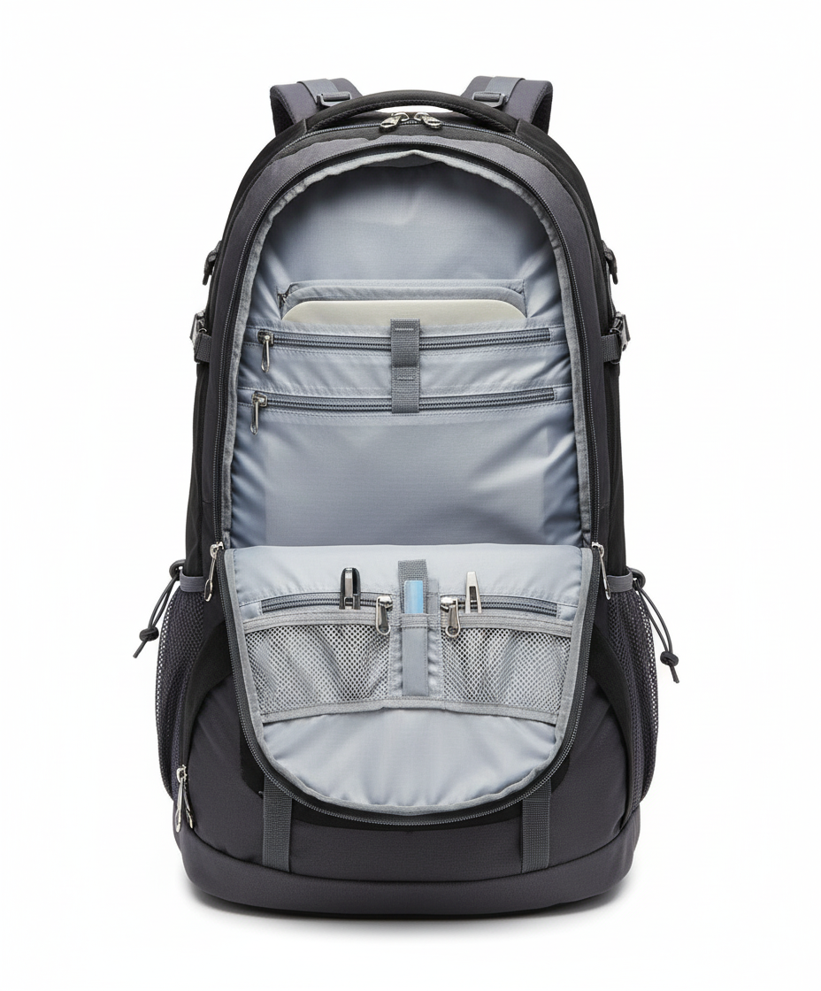 Open compartments detail