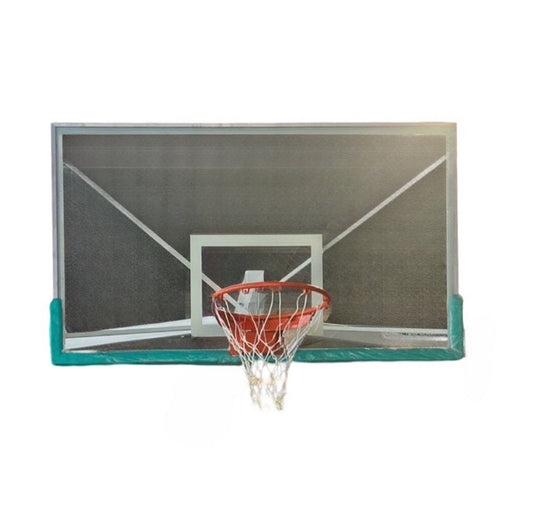 Official Size Arena Tempered Glass Basketball Backboard and Rim