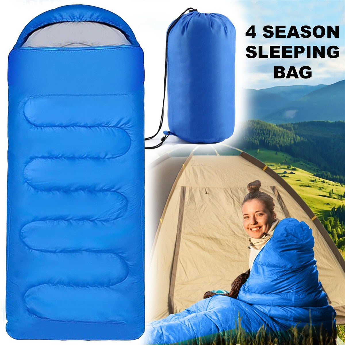 Camping sleeping bag Blue