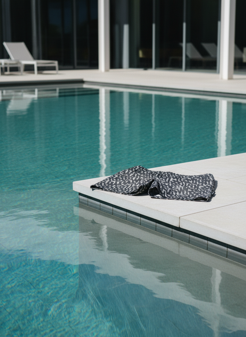 Boys swim short Pixels Grey